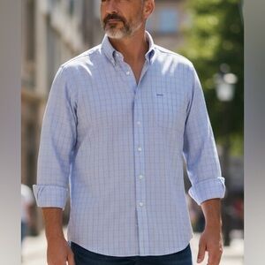 Men's Brooks Brothers regent  plaid button down dress shirt 17-35